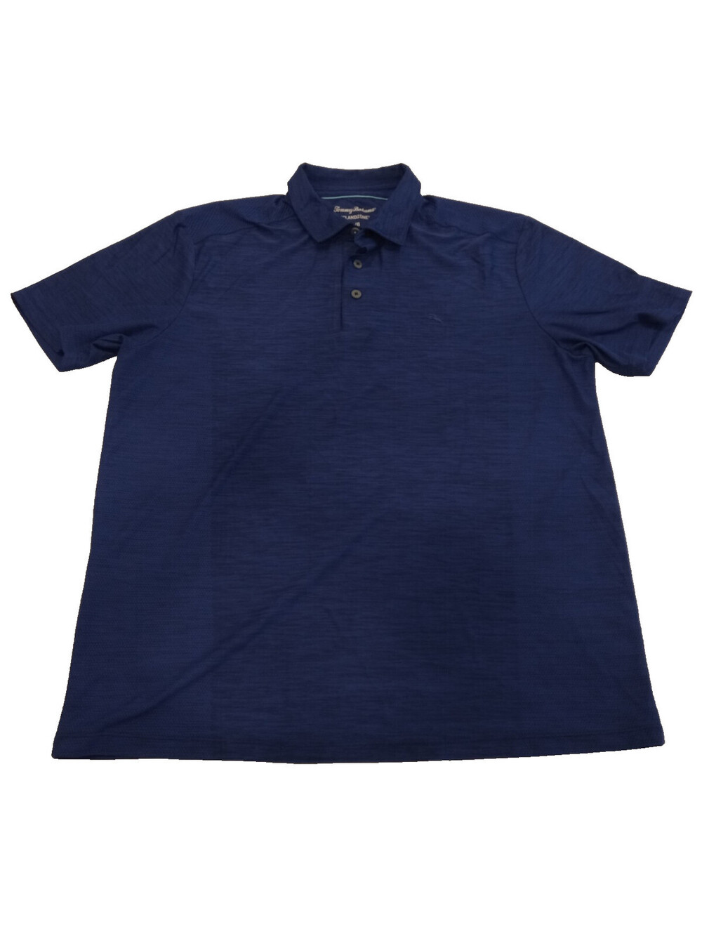Tommy Bahama Island Zone Shirt Mens Large Blue Horizontal Textured Performance P